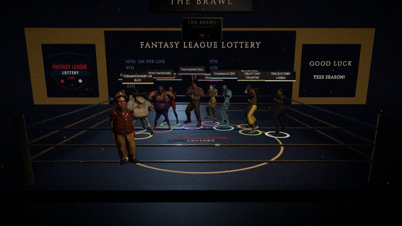 The Brawl: a 3D battle royale draft lottery reveal, live in the ring